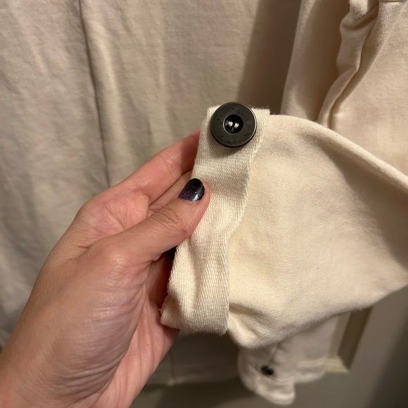 Neon Buddha women’s cotton cream princess seamed long sleeve top small - Picture 2 of 6